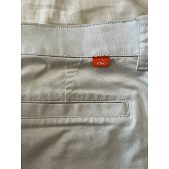 Nike Tour Golf Shorts Men's White Dri-Fit UV Gold Chino Classic Slash Pockets 36 - Picture 8 of 8